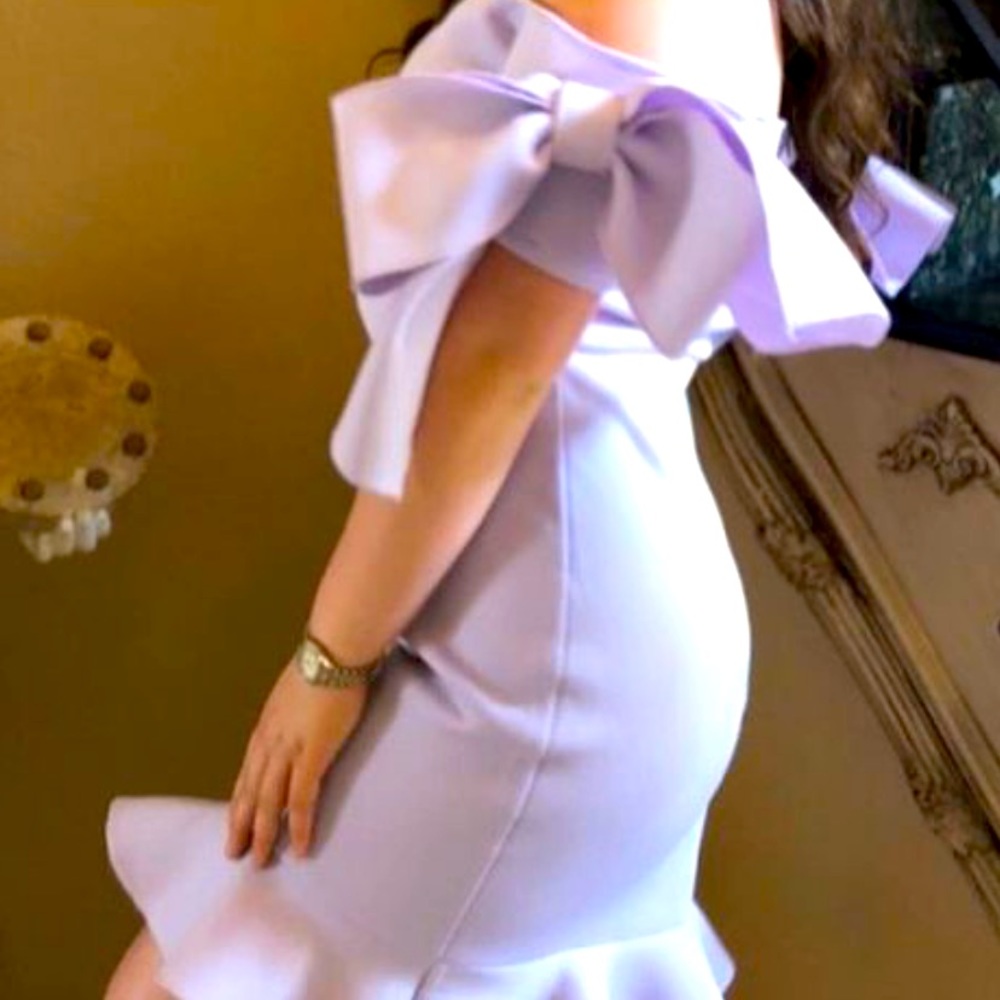 Purple bow dress